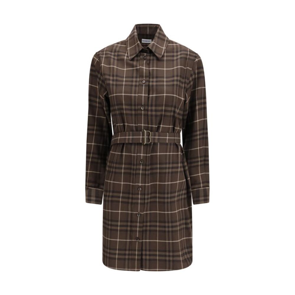 Burberry Women Check Cotton Shirt Dress